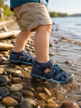 Keen Kids Sandals Size One Blue Outdoor Water Hiking Comfort Shoes Size 1